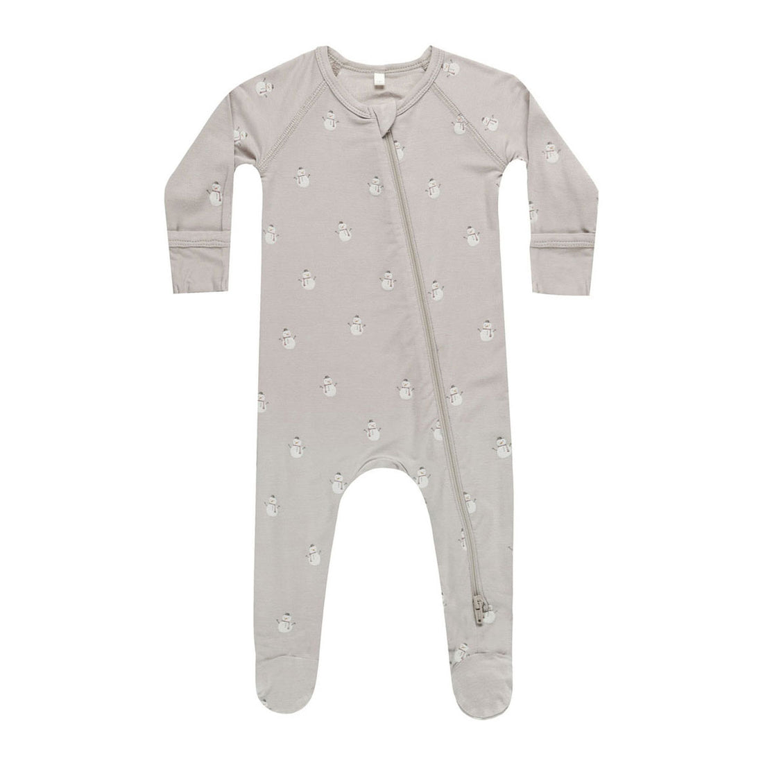 Quincy Mae Snowmen Bamboo Zip Footie