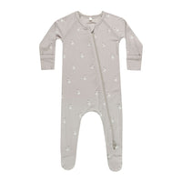 Quincy Mae Snowmen Bamboo Zip Footie