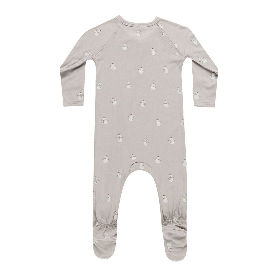 Quincy Mae Snowmen Bamboo Zip Footie