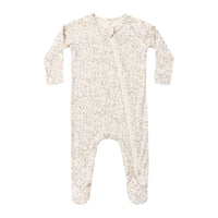 Quincy Mae  Bloom Bamboo Zip Footie