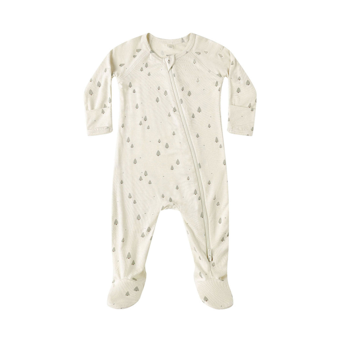 Quincy Mae Trees Bamboo Zip Footie