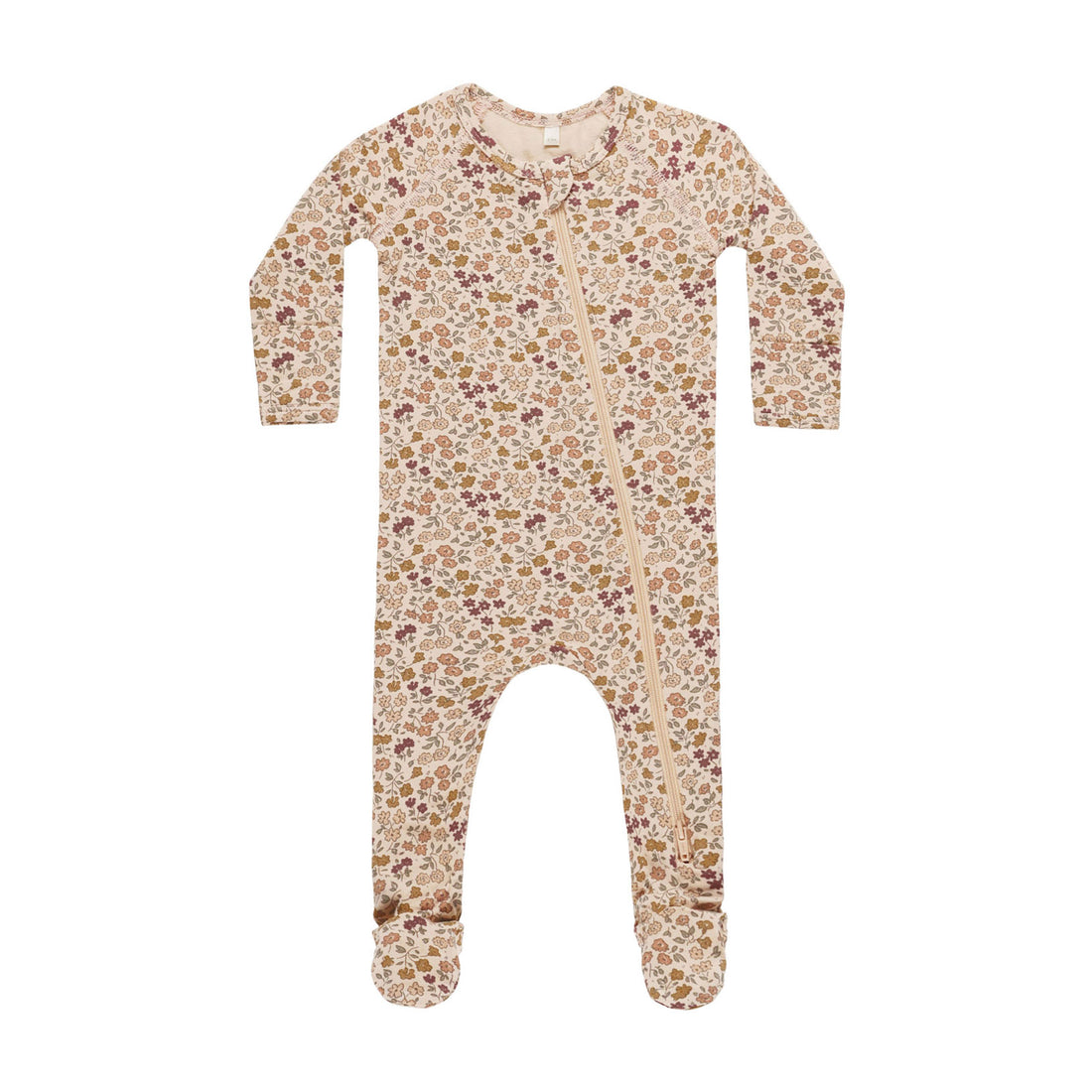 Quincy Mae Posy Bamboo Zip Footies