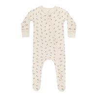 Quincy Mae Holly Berry Bamboo Zip Footie