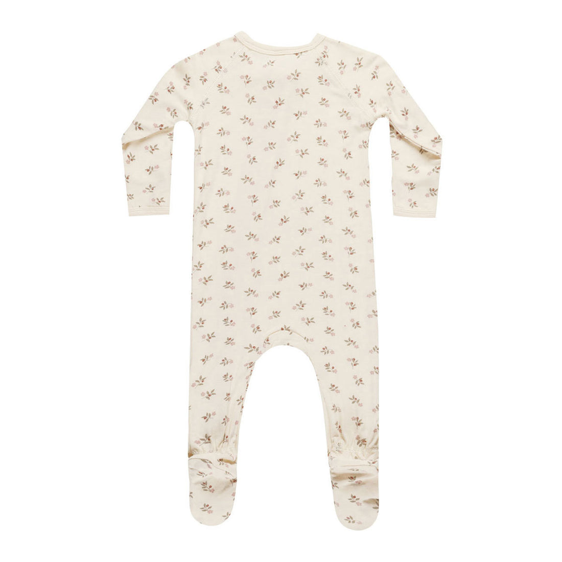 Quincy Mae Holly Berry Bamboo Zip Footie