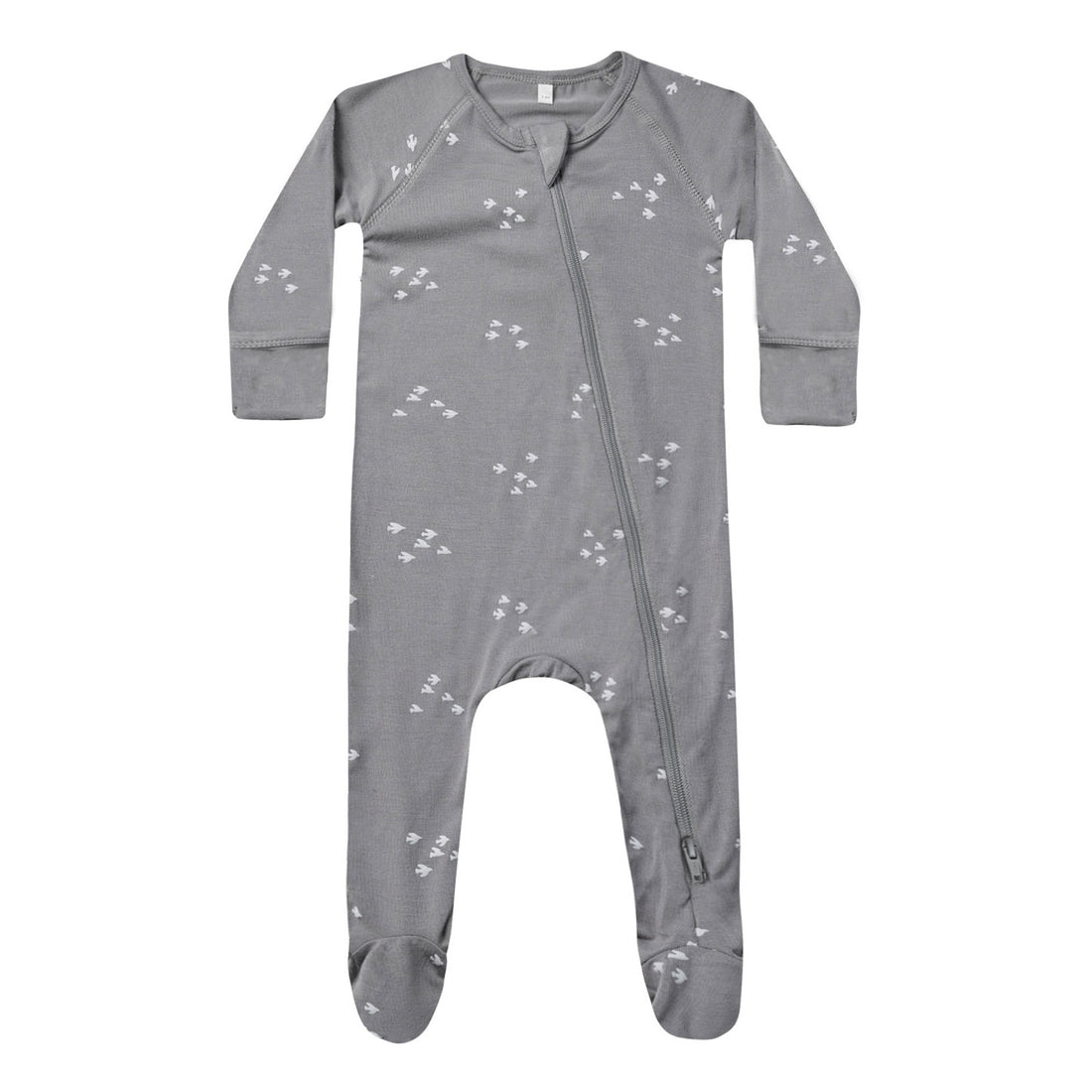 Quincy Mae Flock Bamboo Zip Footie