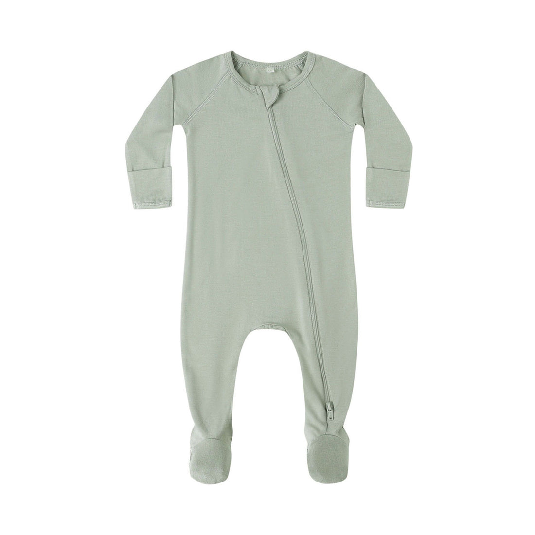 Quincy Mae Fern Bamboo Zip Footie