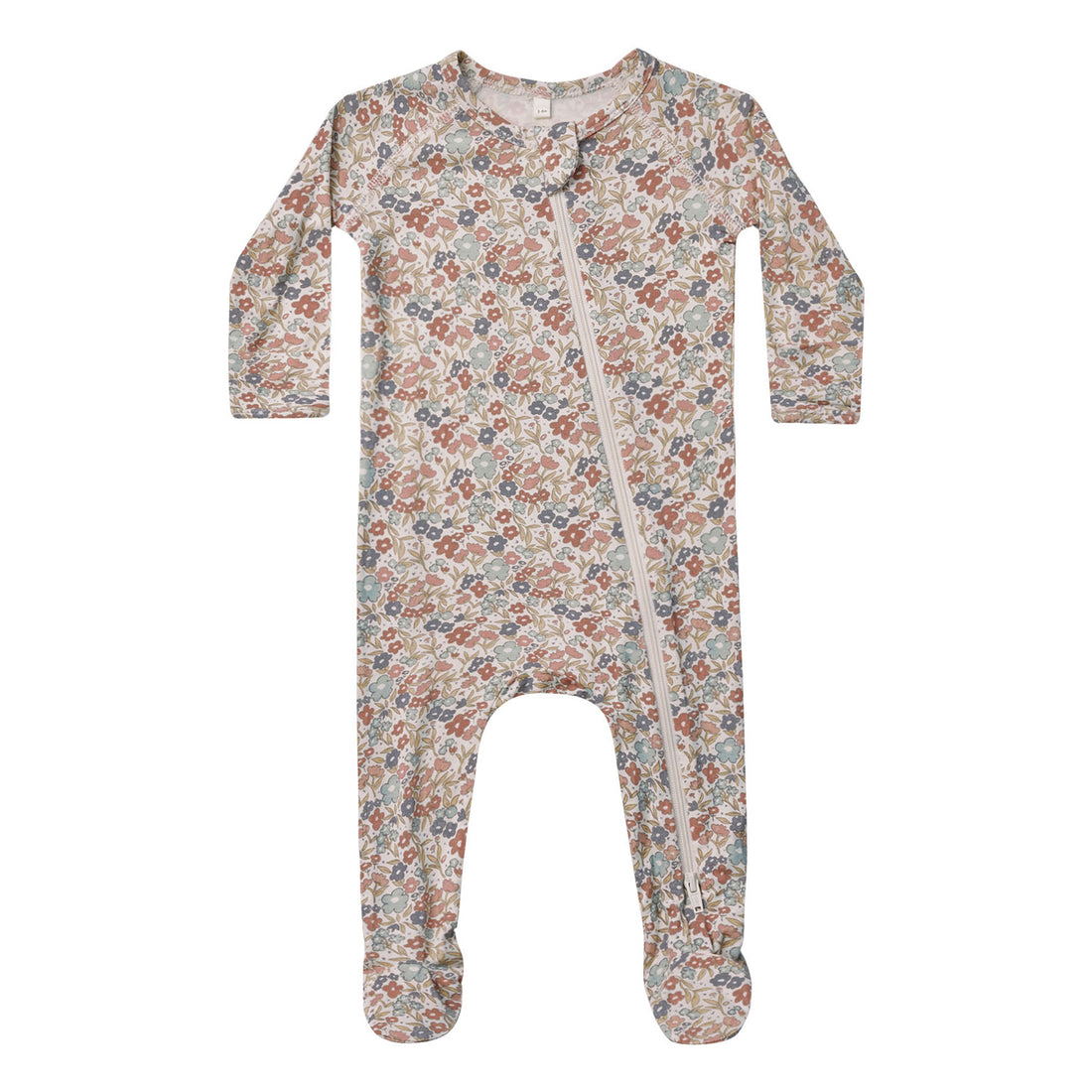 Quincy Mae Bloom Bamboo Zip Footie