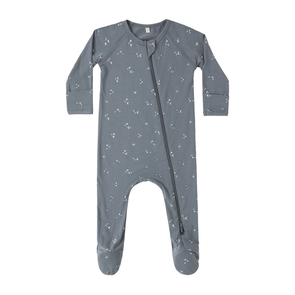 Quincy Mae Starlight Bamboo Zip Footie