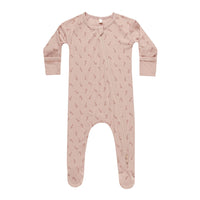 Quincy Mae Candy Cane Bamboo Zip Footie