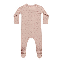 Quincy Mae Candy Cane Bamboo Zip Footie