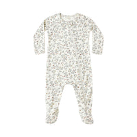 Quincy Mae Woodland Bamboo Zip Footie