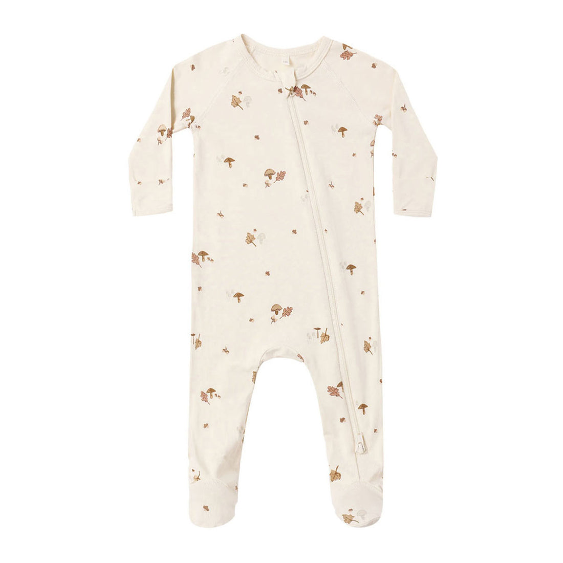 Quincy Mae Woodland Bamboo Zip Footie