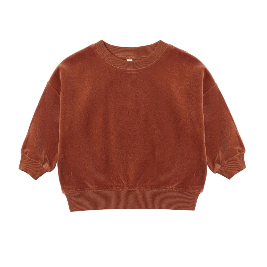 Quincy Mae Redwood Velour Relaxed Sweatshirt