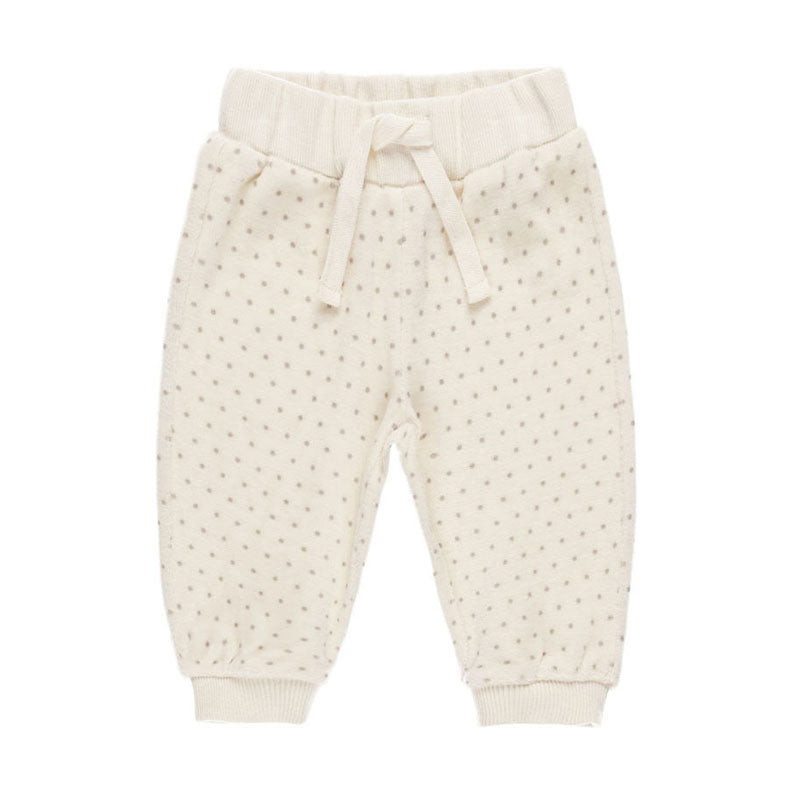 Quincy Mae Polka Dot Velour Relaxed Sweatpant