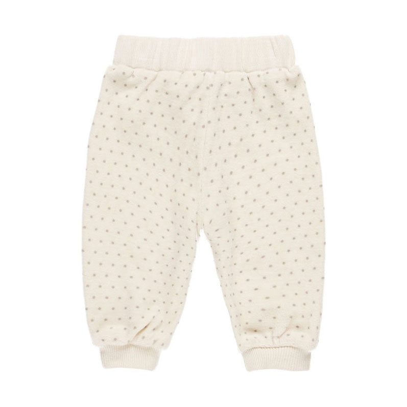 Quincy Mae Polka Dot Velour Relaxed Sweatpant