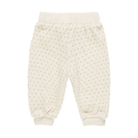 Quincy Mae Polka Dot Velour Relaxed Sweatpant