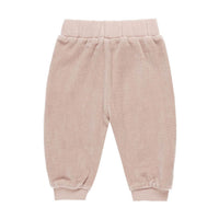 Quincy Mae Blush Velour Relaxed Sweatpant