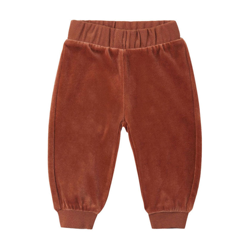 Quincy Mae Redwood Velour Relaxed Sweatpants