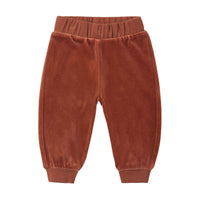 Quincy Mae Redwood Velour Relaxed Sweatpants