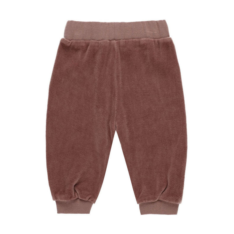 Quincy Mae Cranberry Velour Relaxed Sweatpant