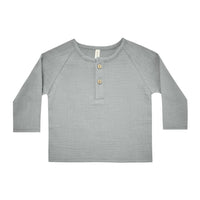 Quincy Mae Dusty Blue Zion Shirt