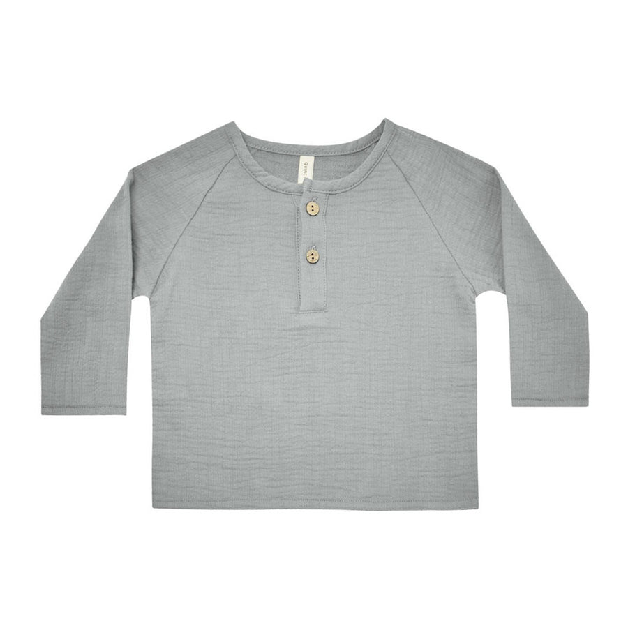 Quincy Mae Dusty Blue Zion Shirt