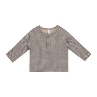 Quincy Mae Indigo Gingham Zion Shirt