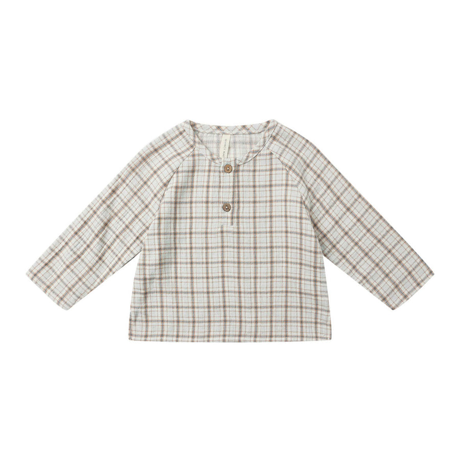 Quincy Mae Blue Plaid Zion Shirt