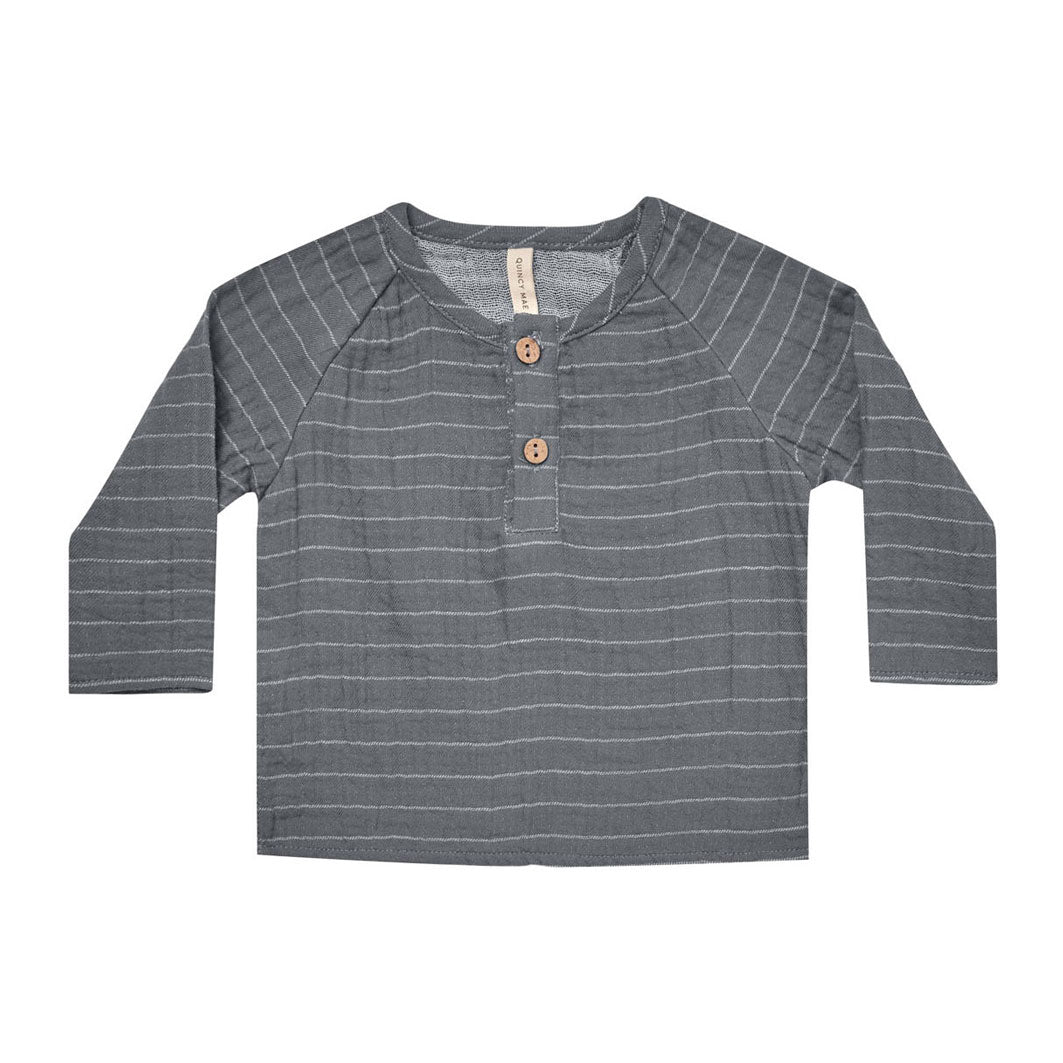Quincy Mae Navy Vintage Stripe Zion Shirt
