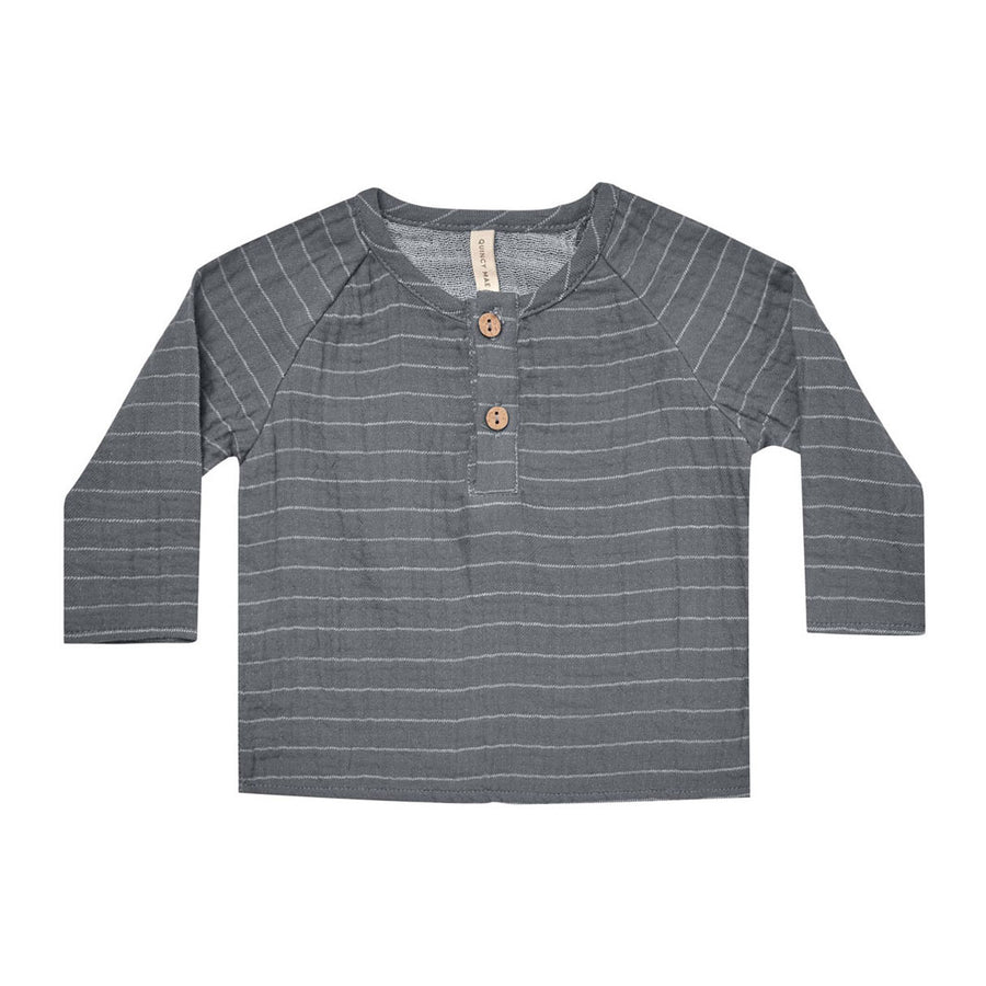 Quincy Mae Navy Vintage Stripe Zion Shirt