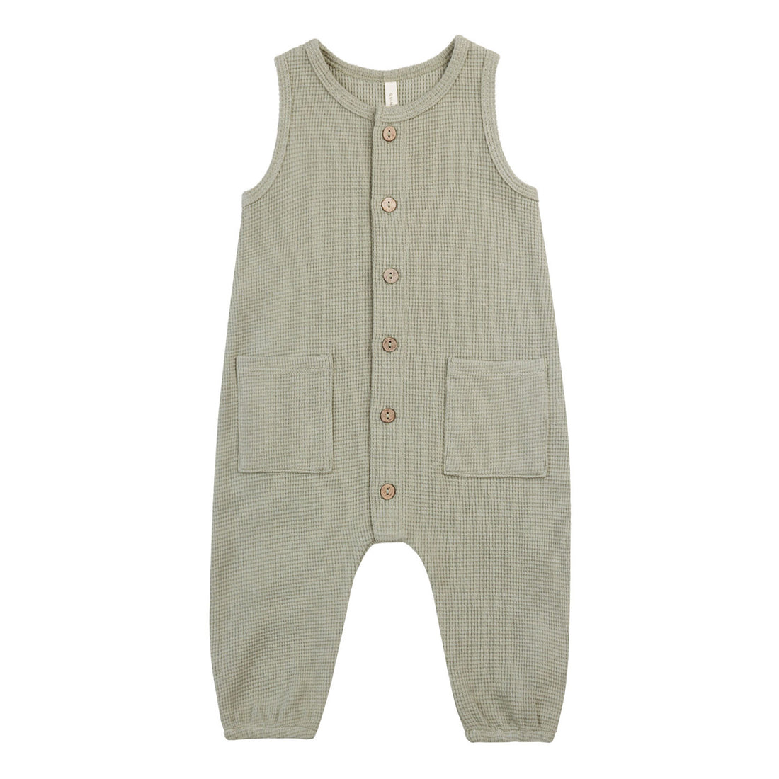 Quincy Mae Sage Waffle Jumpsuit