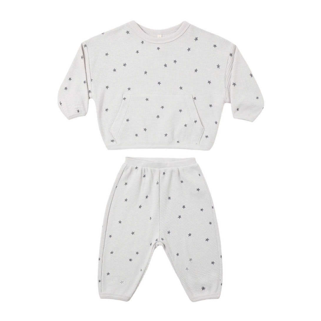 Quincy Mae Stars Waffle Slouch Set