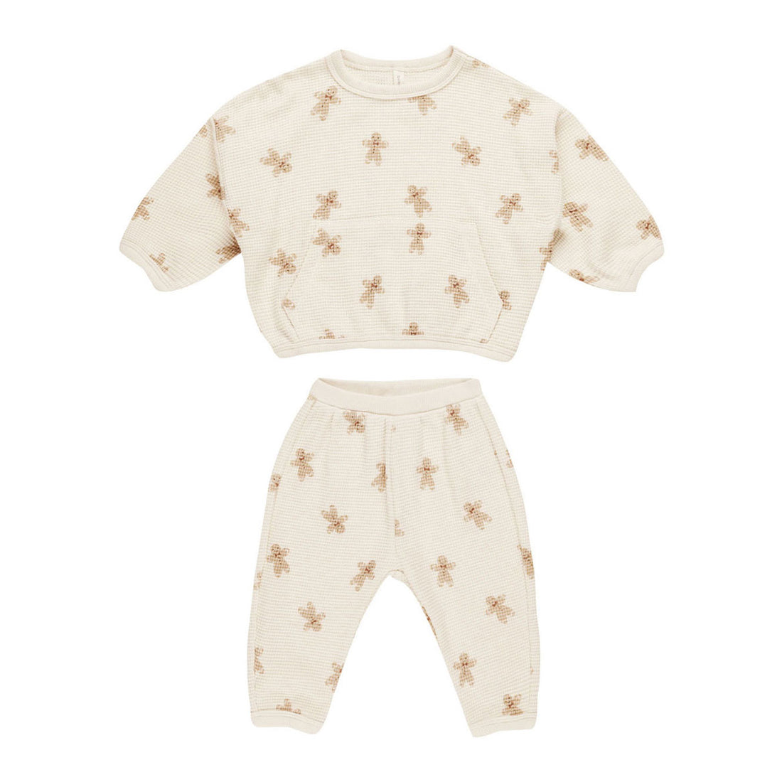 Quincy Mae Gingerbread Waffle Slouch Set