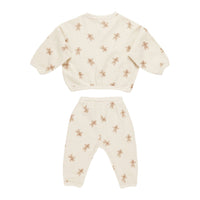 Quincy Mae Gingerbread Waffle Slouch Set