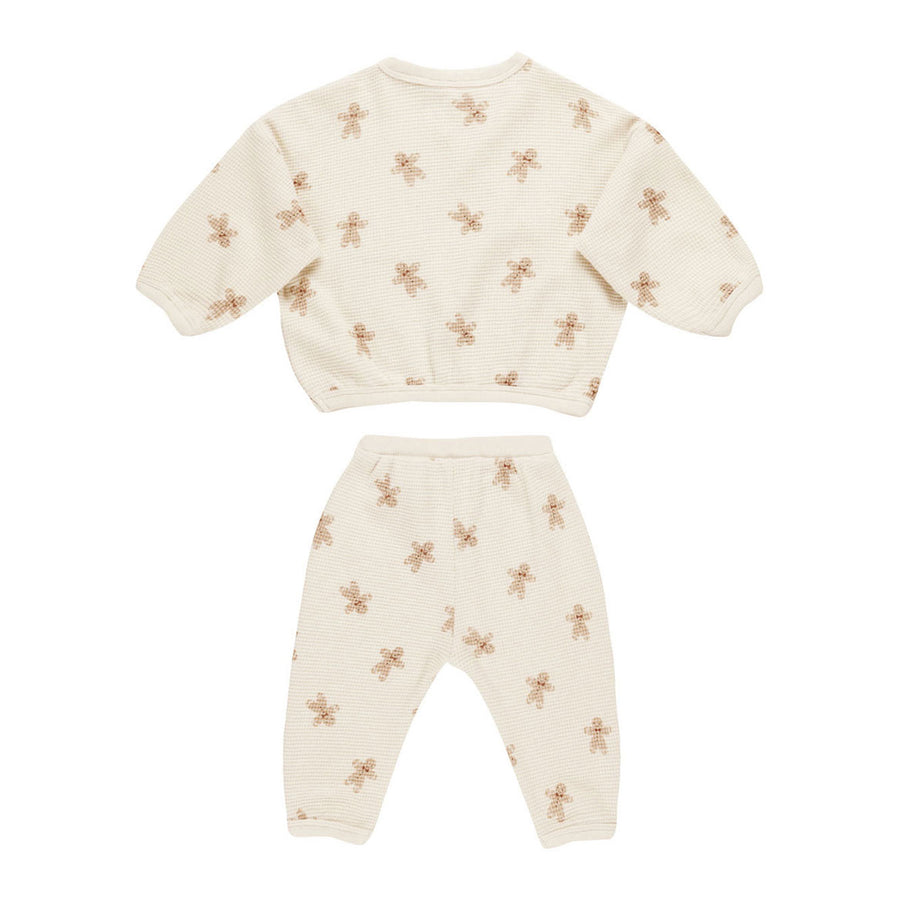 Quincy Mae Gingerbread Waffle Slouch Set