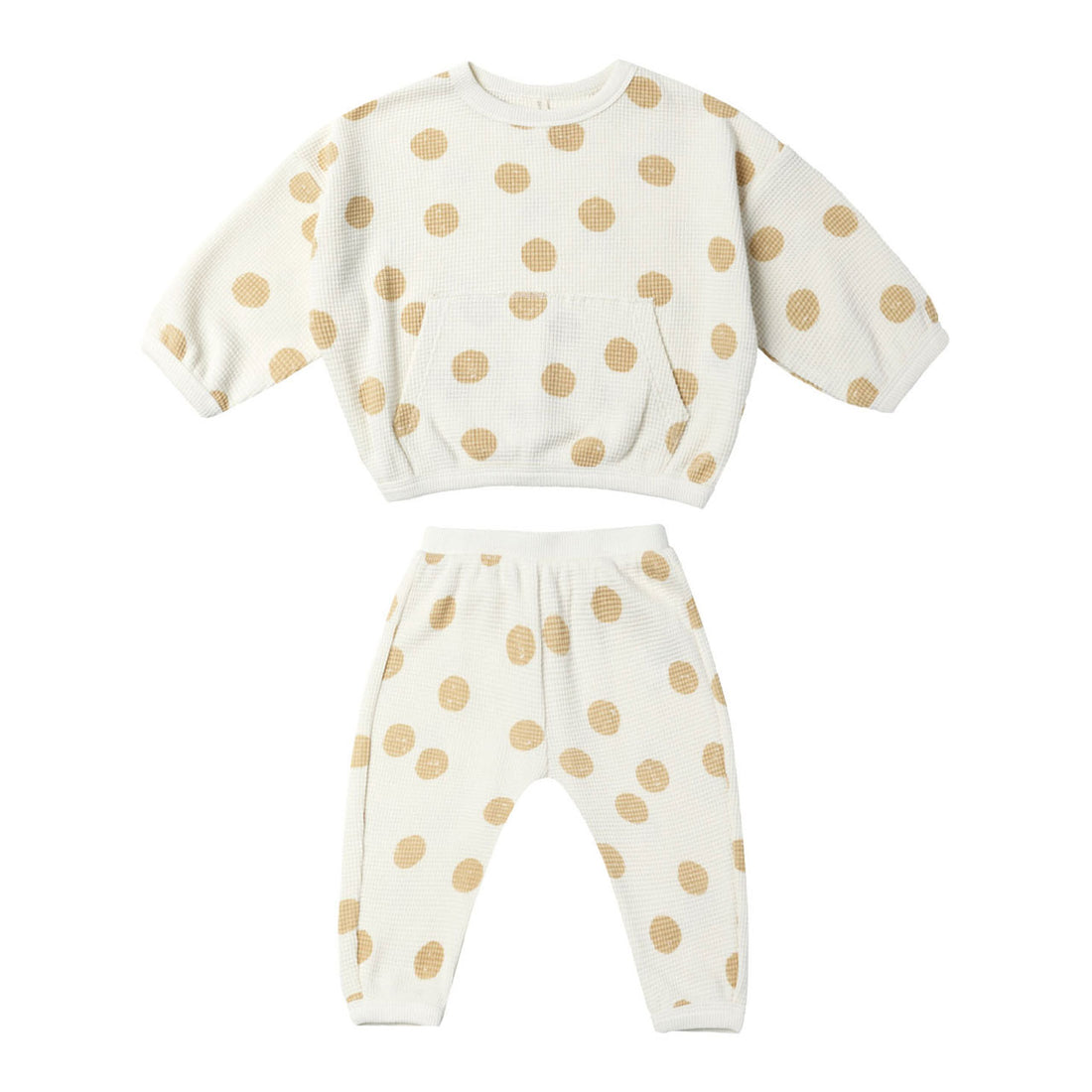 Quincy Mae Butter Dots Waffle Sweater + Pant Set