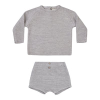 Quincy Mae Heathered Periwinkle Summer Knit Set