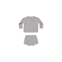 Quincy Mae Heathered Periwinkle Summer Knit Set