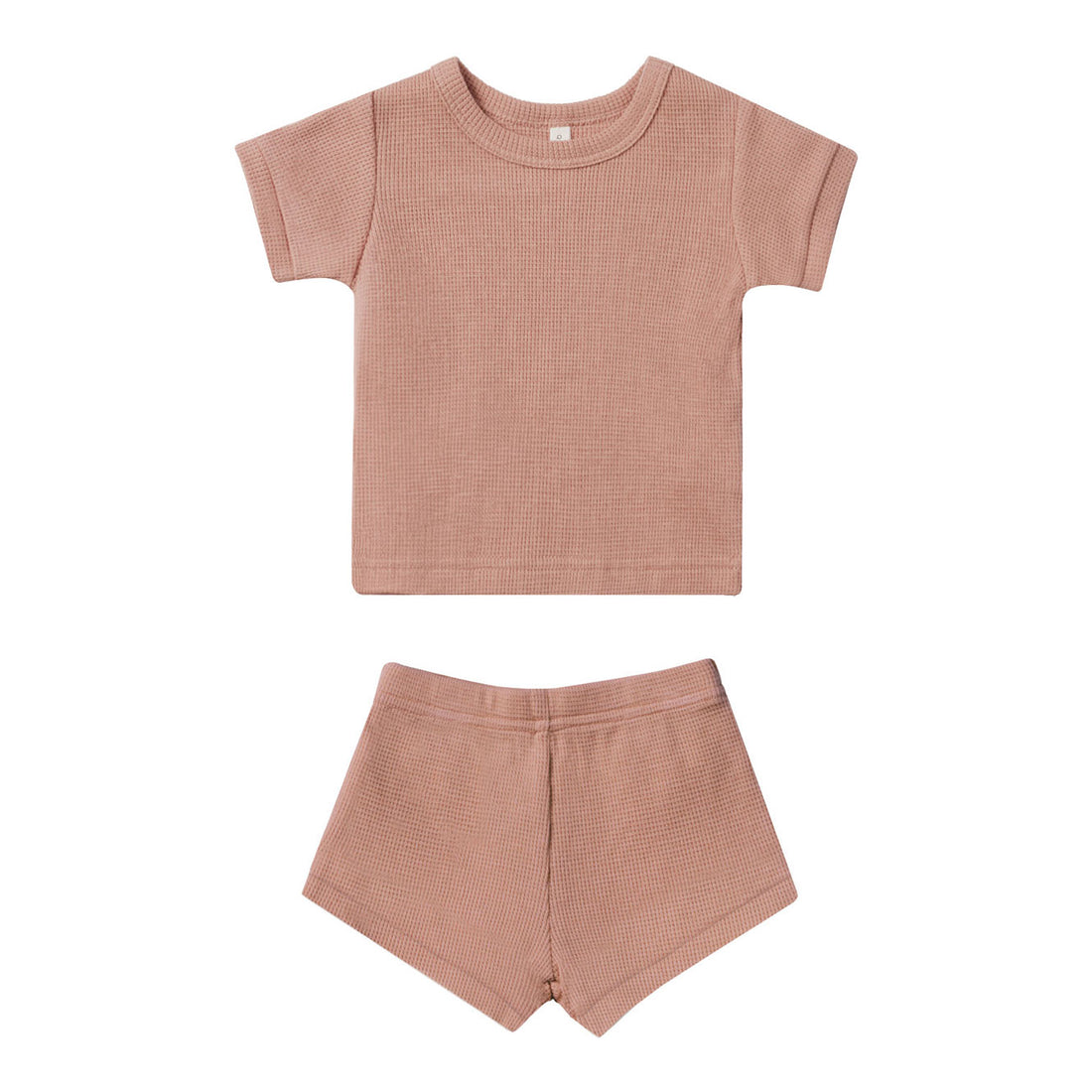 Quincy Mae Rose Waffle Shortie Set