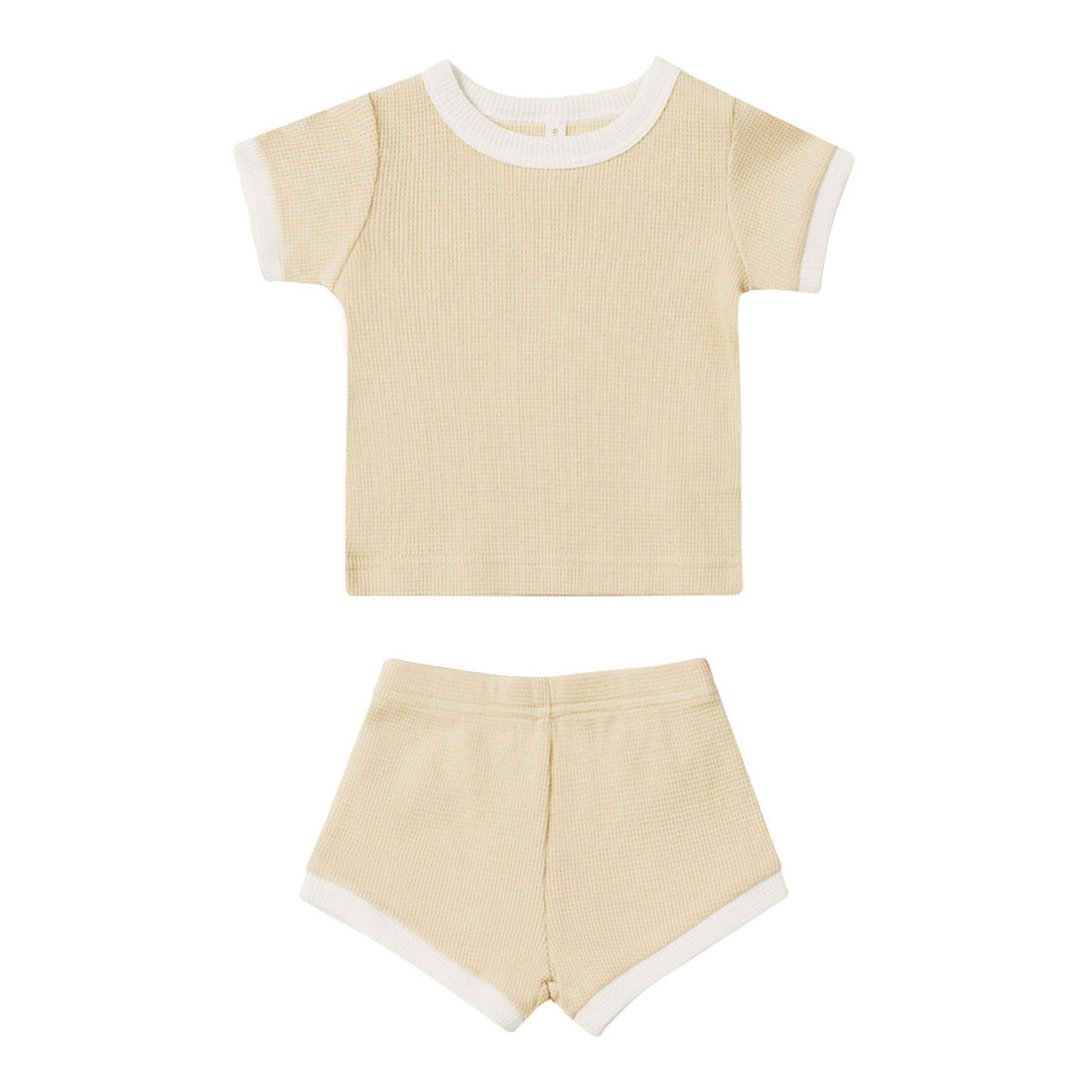 Quincy Mae Lemon Waffle Shortie Set