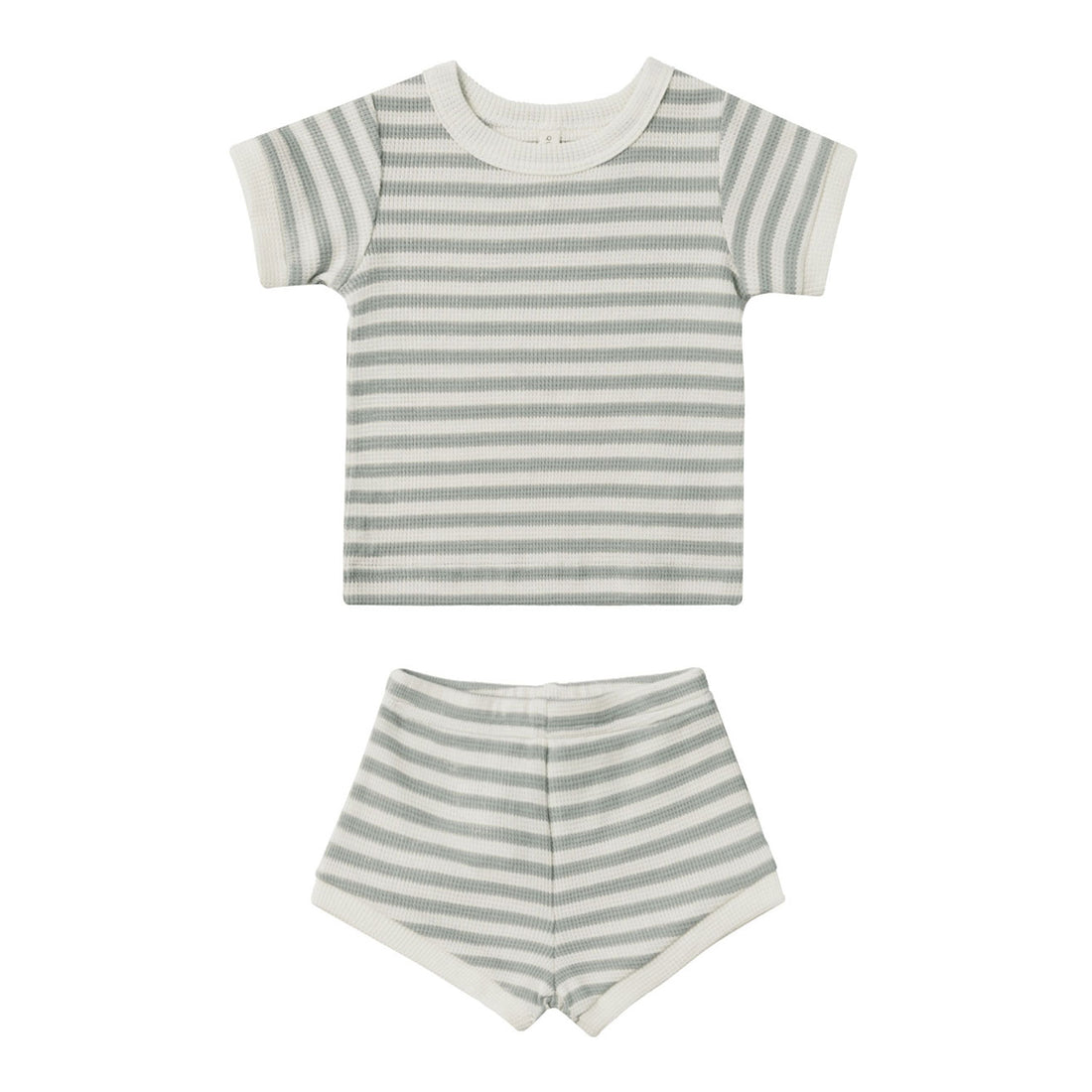 Quincy Mae Sky Stripe Waffle Shortie Set