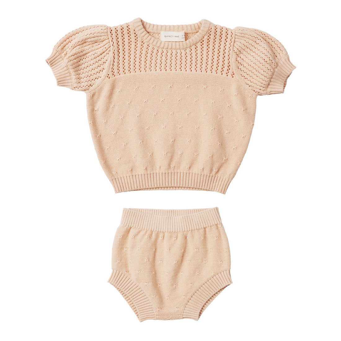 Quincy Mae Shell Pointelle Knit Set