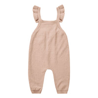 Quincy Mae Blush Pointelle Knit Overalls