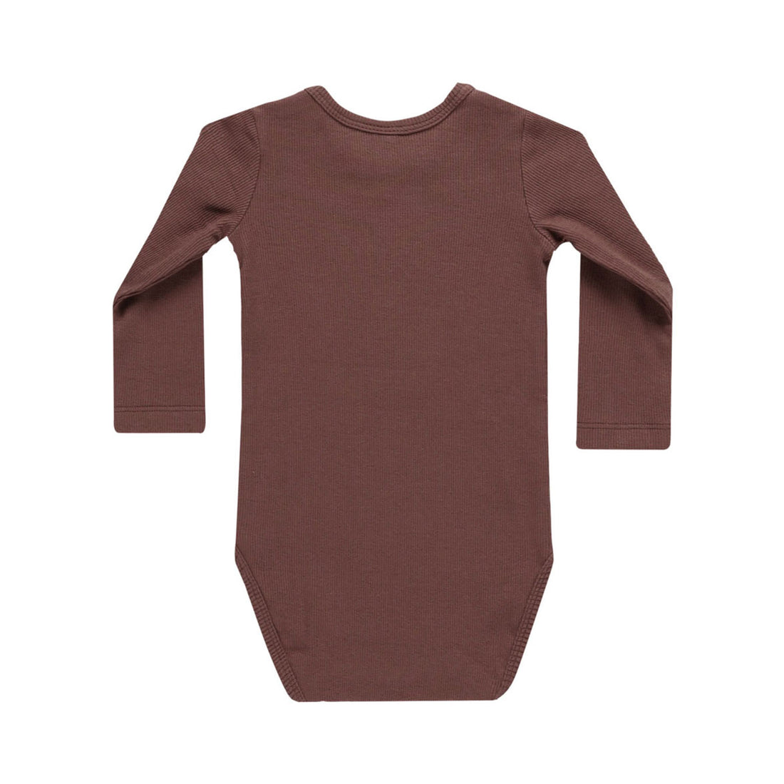 Quincy Mae Plum Ribbed Long Sleeve Bodysuit