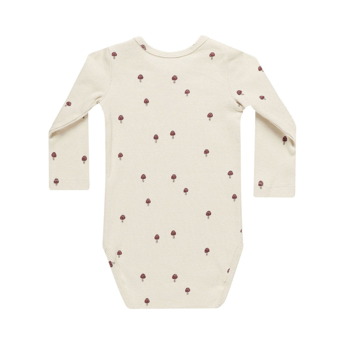 Quincy Mae Mushroom Ribbed Long Sleeve Bodysuit