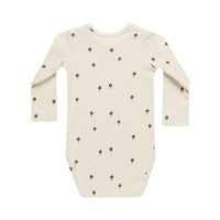 Quincy Mae Mushroom Ribbed Long Sleeve Bodysuit