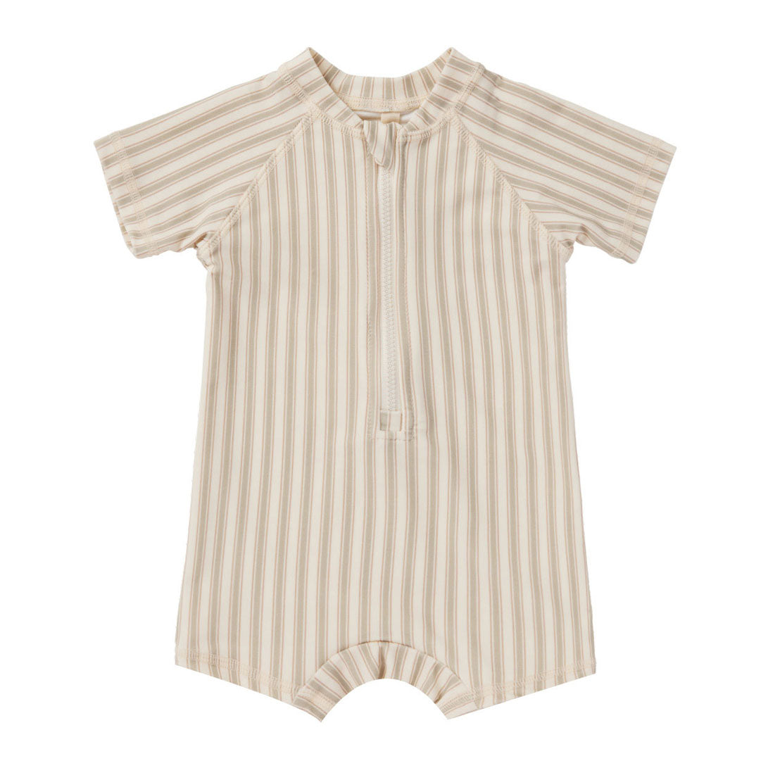 Quincy Mae Vintage Stripe Zip Rashguard One-Piece