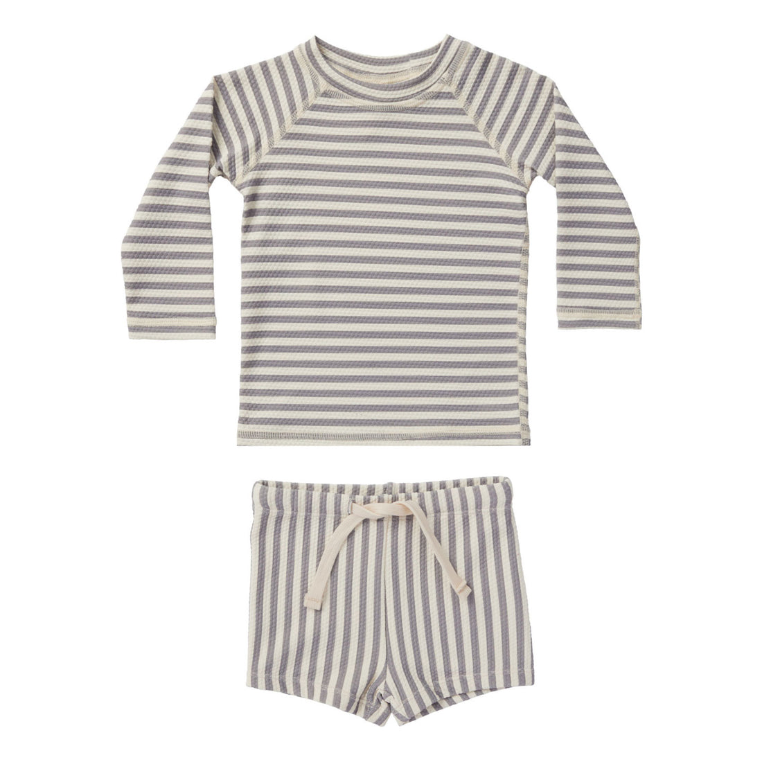 Quincy Mae Lagoon Stripe Finn Rashguard + Short Set