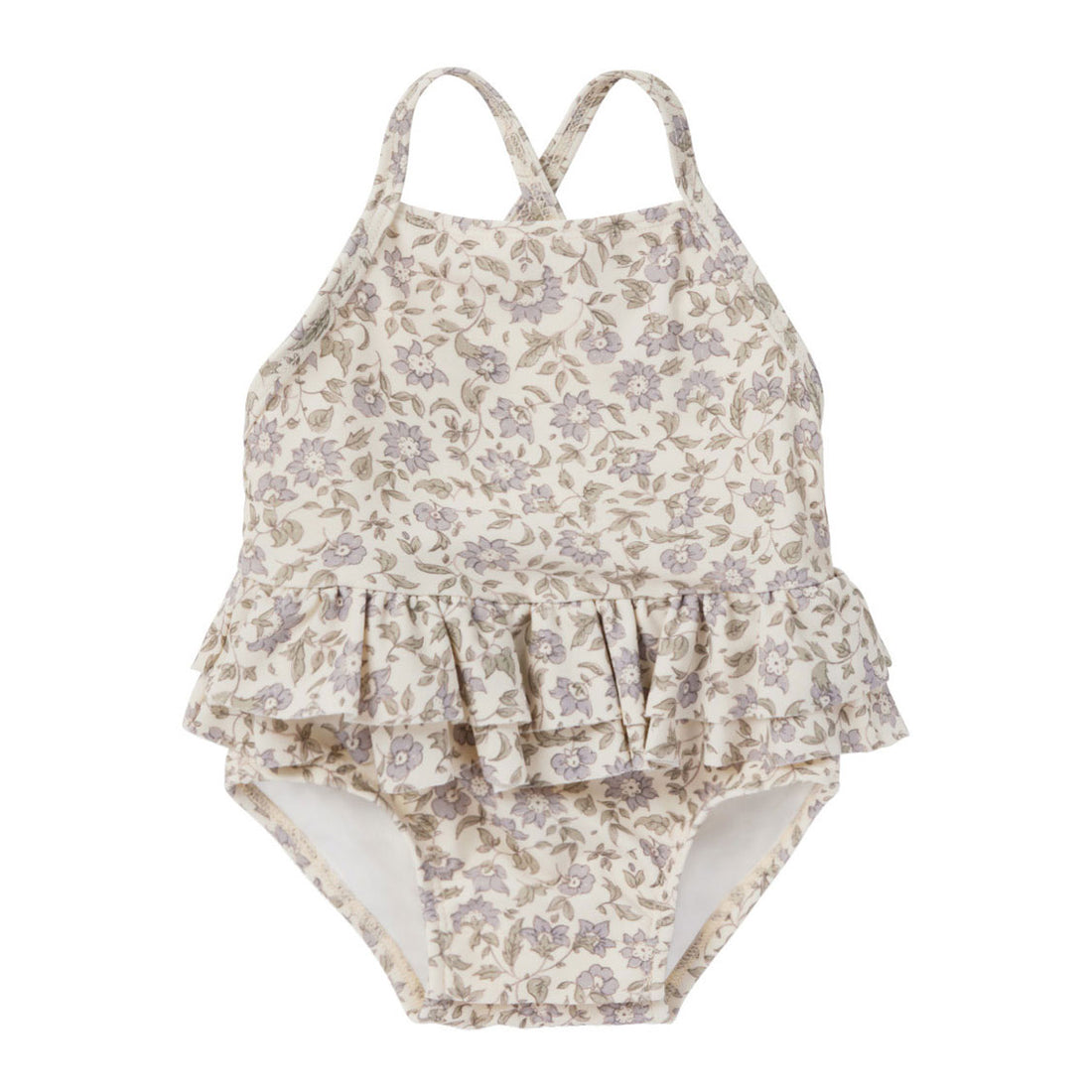 Quincy Mae French Garden Ruffled One-Piece Swimsuit