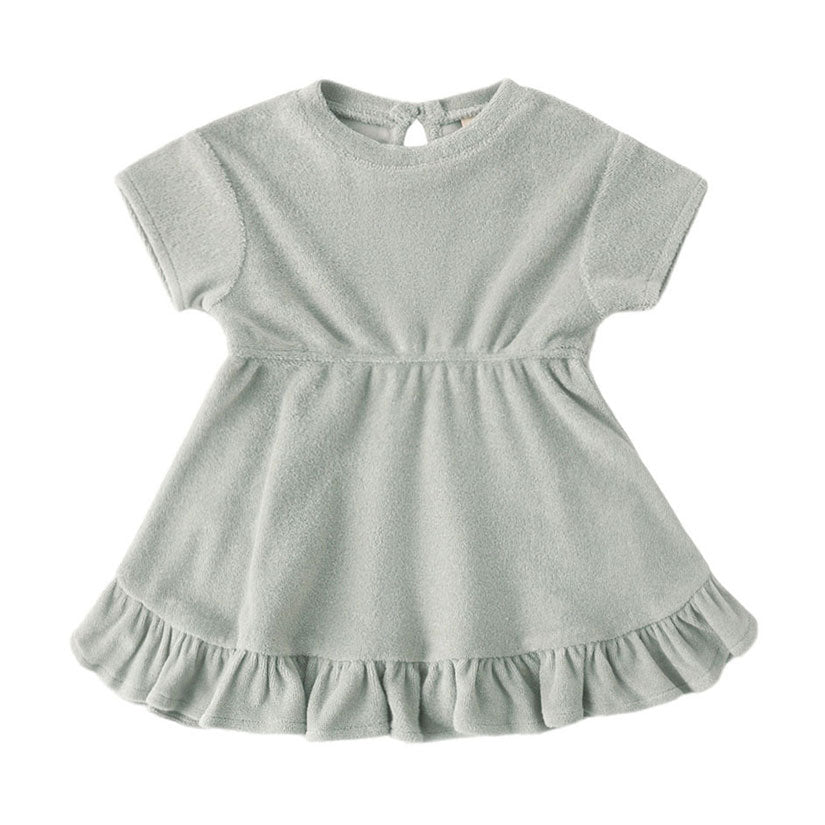 Quincy Mae Sage Terry Dress